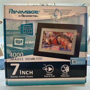 Panimage by pandigital 7 inch photo frame-Images 512MB-Simply Plug & Play (NEW)